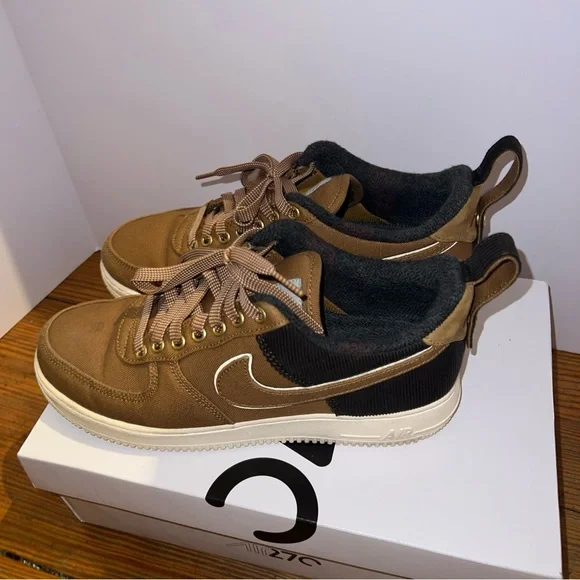 Nike Air Force 1 Low Carhartt WIP Ale Brown 9.5M 2018 Rare - Picture 4 of 5
